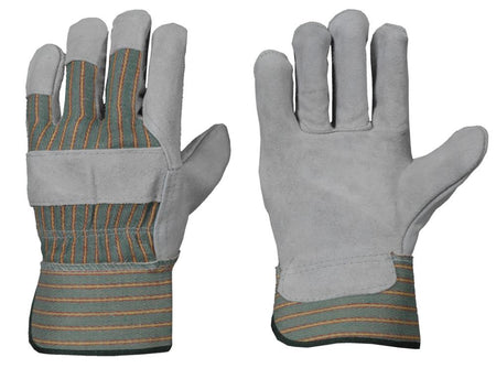 Rindkernspaltlederhandschuh | gummierte Stulpe - Workschutz.de