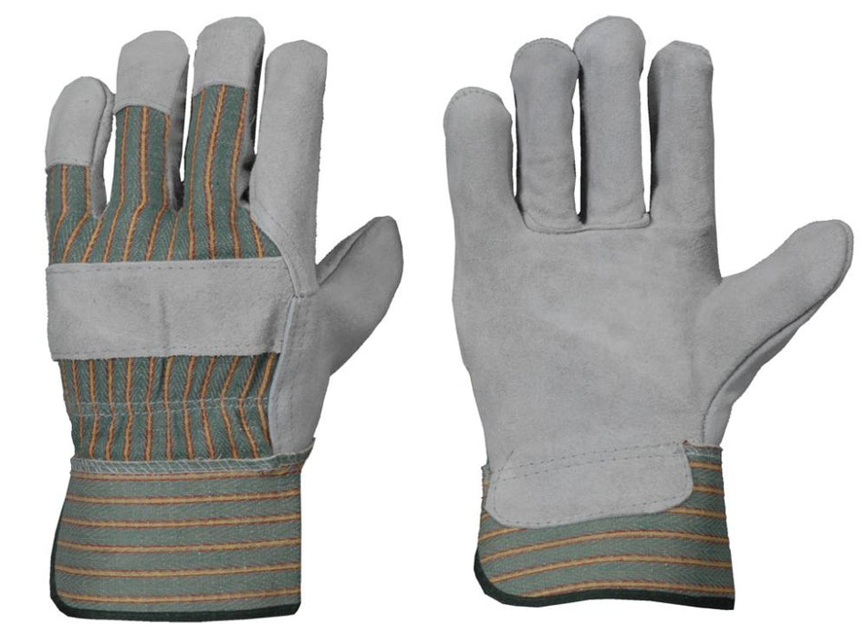 Rindkernspaltlederhandschuh | gummierte Stulpe - Workschutz.de