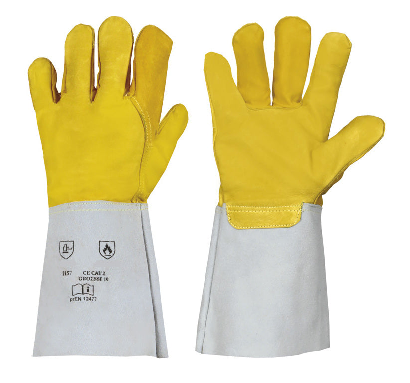 Schweißer | Rindnarbenlederhandschuh | Kevlar® Garn - Workschutz.de