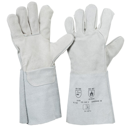 Schweißer | Rindkernspaltlederhandschuh | EN 12477 Typ B - Workschutz.de