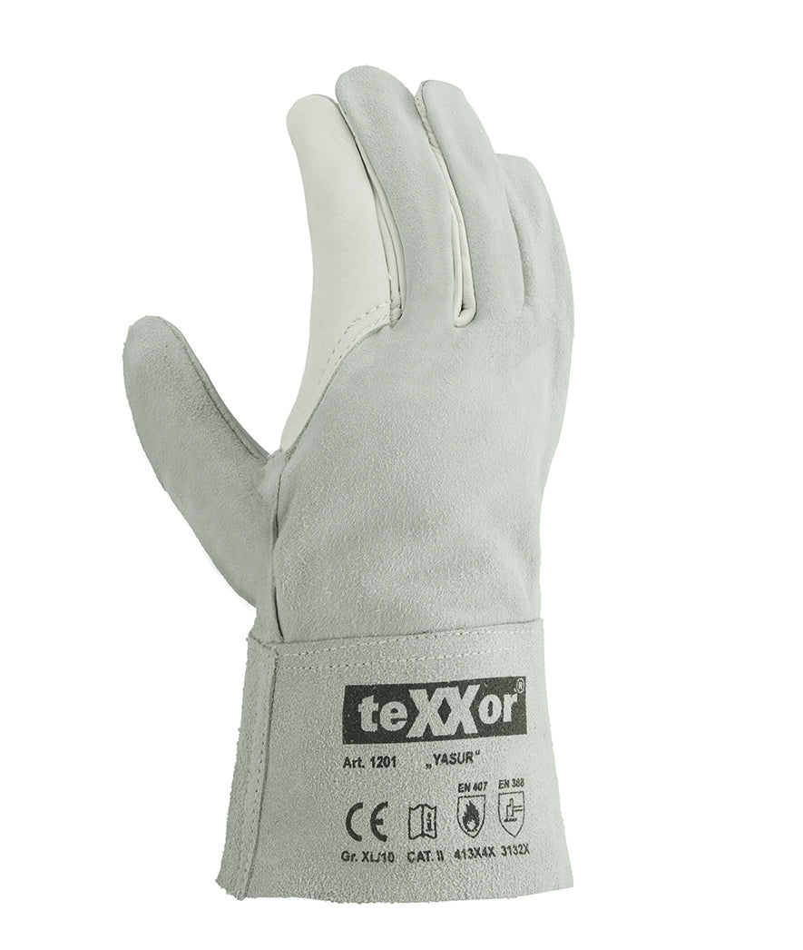 teXXor® Rindvoll-/Spaltleder Handschuhe YASUR - Workschutz.de
