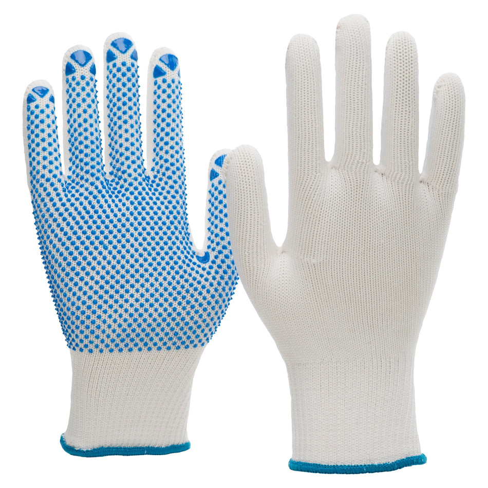 NITRAS Strickhandschuhe, Nylon / Baumwolle, weiß / blau, EN 388 NITRAS
