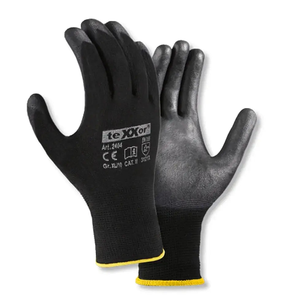 teXXor Polyester-Strickhandschuhe POLYURETHAN BESCHICHTET 2404