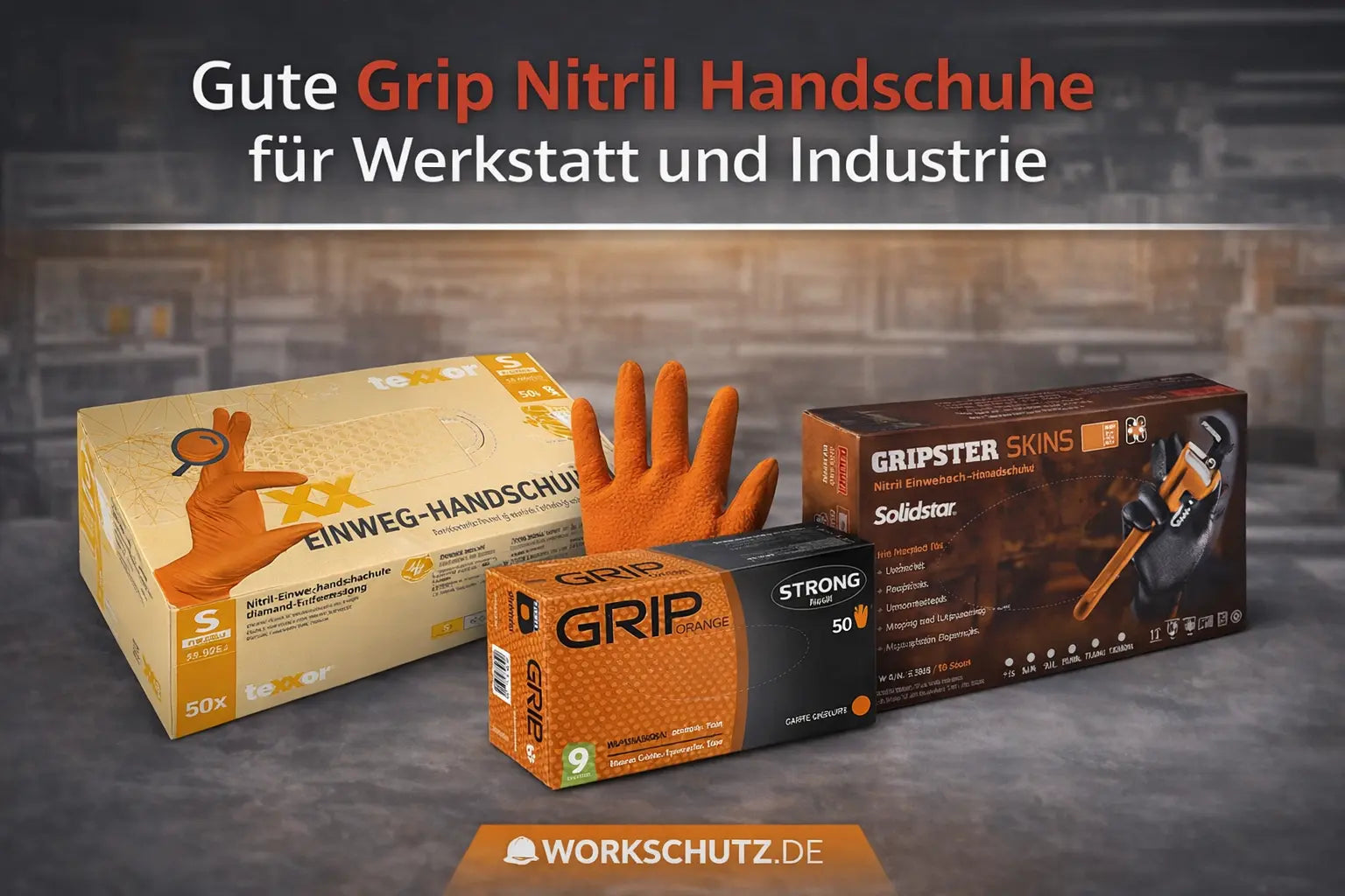 Grip Nitril Handschuhe für Werkstatt und Industrie Workschutz.de