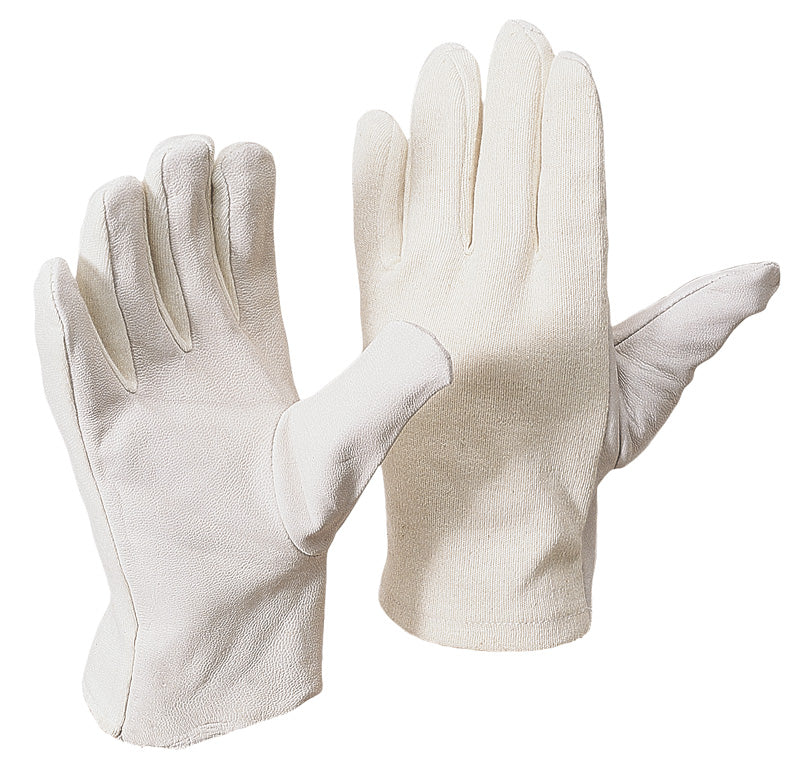 Nappalederhandschuh | Baumwoll-Trikotrücken
