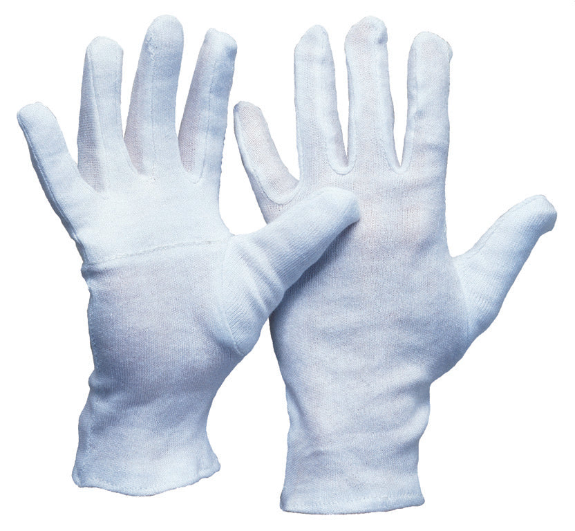 Baumwoll-Trikot-Handschuh | Innenhand und Daumen gedoppelt