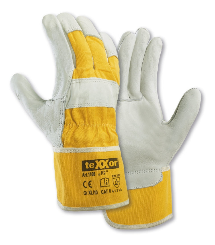 teXXor® TOP Rindvollleder-Handschuhe K2 - Workschutz.de