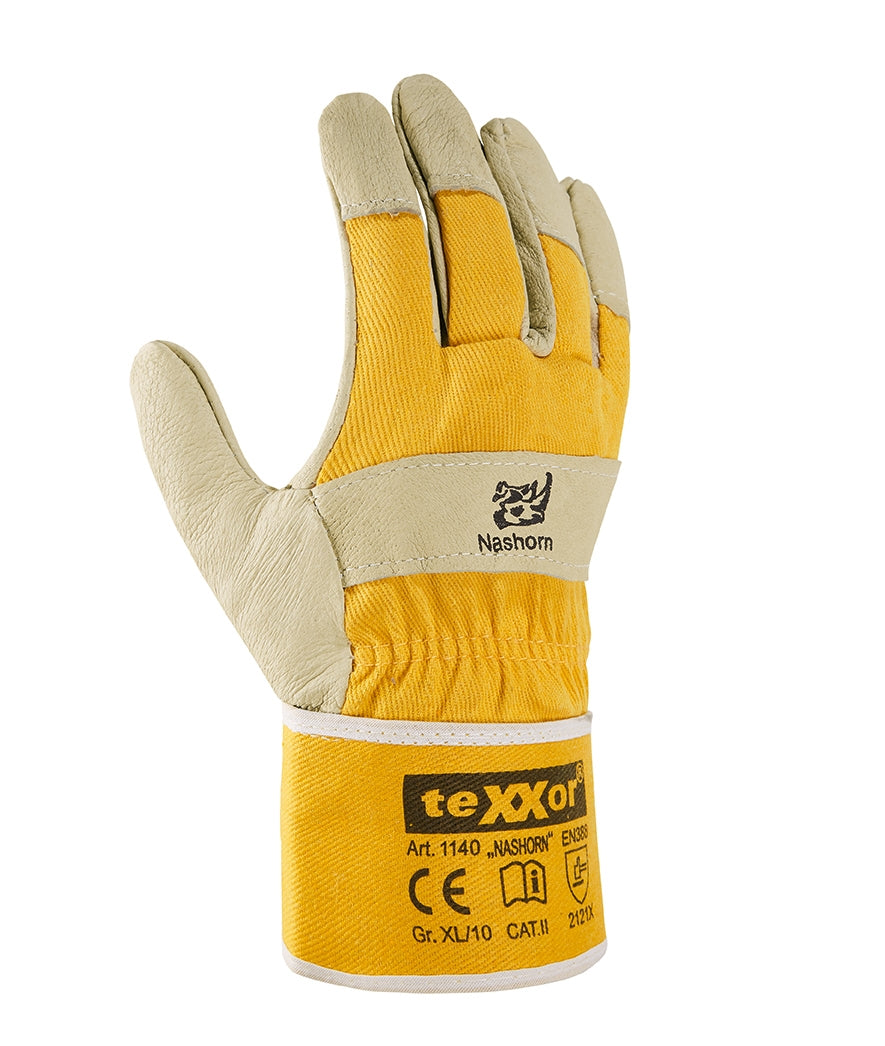 teXXor® Schweinsvollleder-Handschuhe NASHORN - Workschutz.de