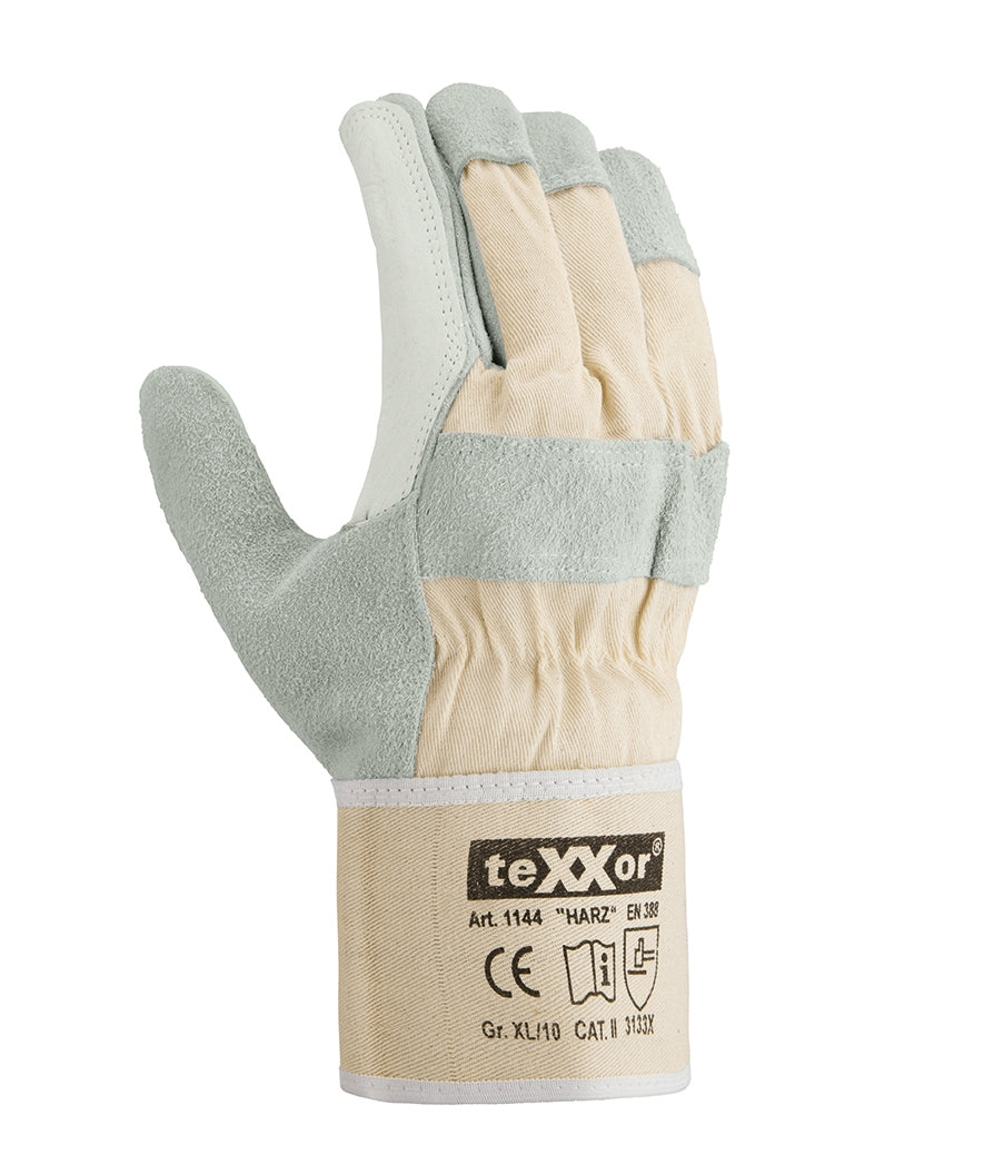 teXXor® Rindspaltleder-Handschuhe HARZ - Workschutz.de