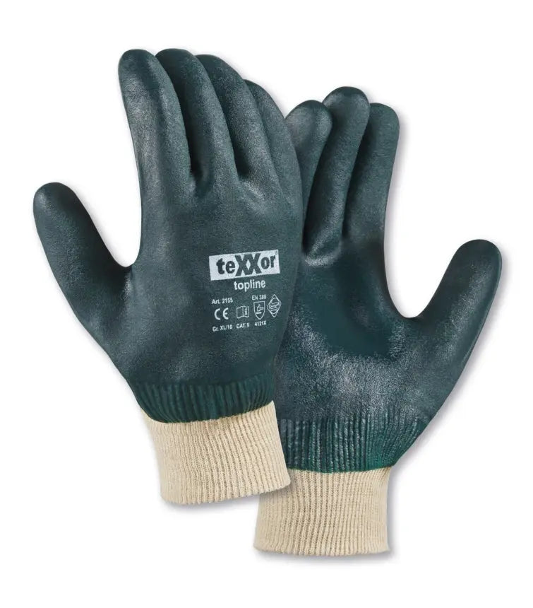 teXXor® PVC-Handschuhe GRÜN MIT STRICKBUND teXXor®