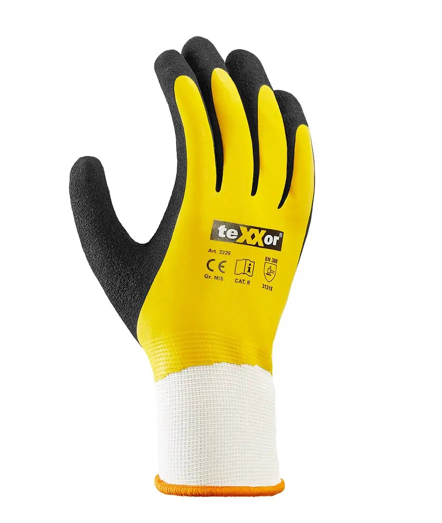 teXXor® Polyester-Strickhandschuhe LATEX GELB teXXor®