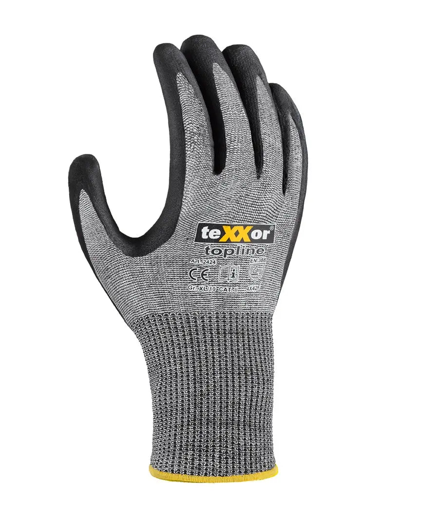 teXXor® Schnittschutz-Strickhandschuhe BESANDETE NITRILBESCHICHTUNG teXXor®