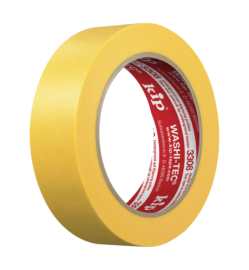 32 Rollen Kip Waschi Tec Premium Plus Masking Goldkrepp Tape Klebeband UV-beständig Abklebeband gelb 30mm x 50m