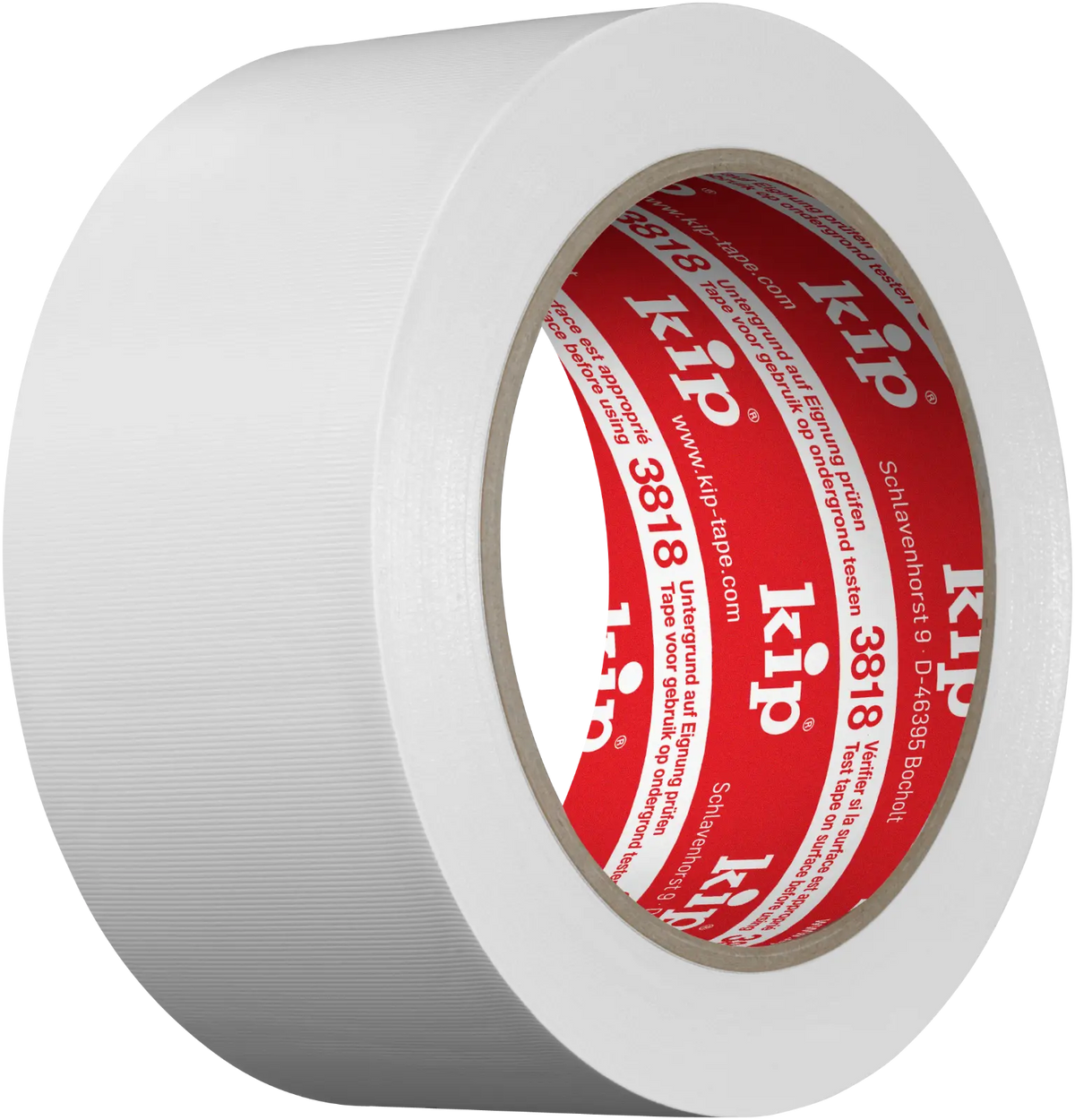36 Rollen Kip PVC Schutzband Masking Tape Klebeband Quergerillt Malerband Kreppband 3818 weiß 50 mm x 33 m - Workschutz.de