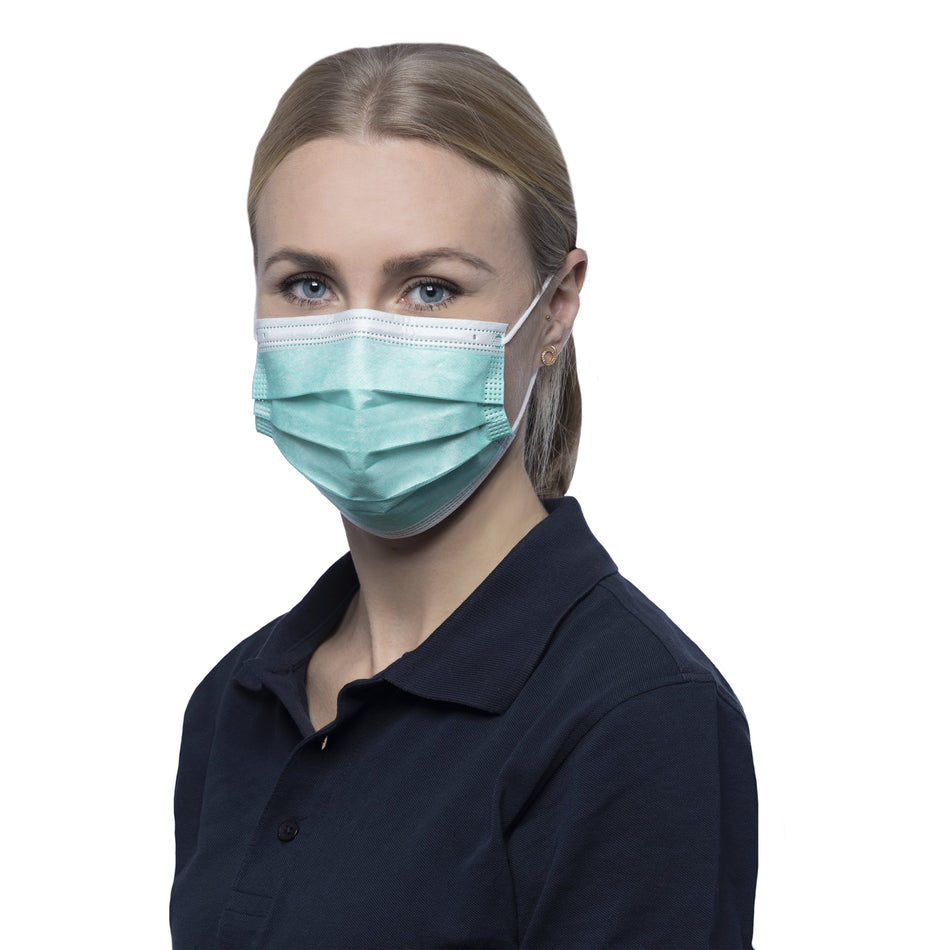 NITRAS SOFT PROTECT, medizinische Gesichtsmaske, grün, EN 14683, Box à 50 Stück 