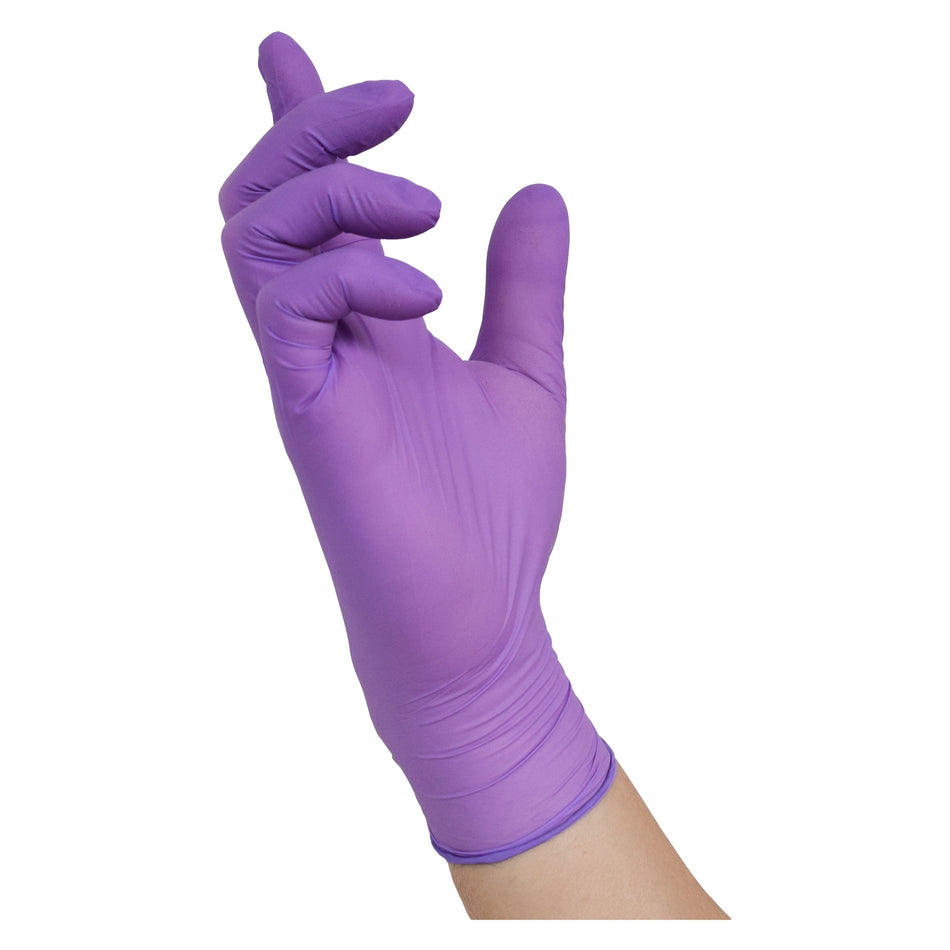 NITRAS VIOLET WAVE, Nitril-Einmalhandschuhe, violett, EN 455, EN ISO 21420, EN ISO 374, EN 421, Box à 100 Stück 