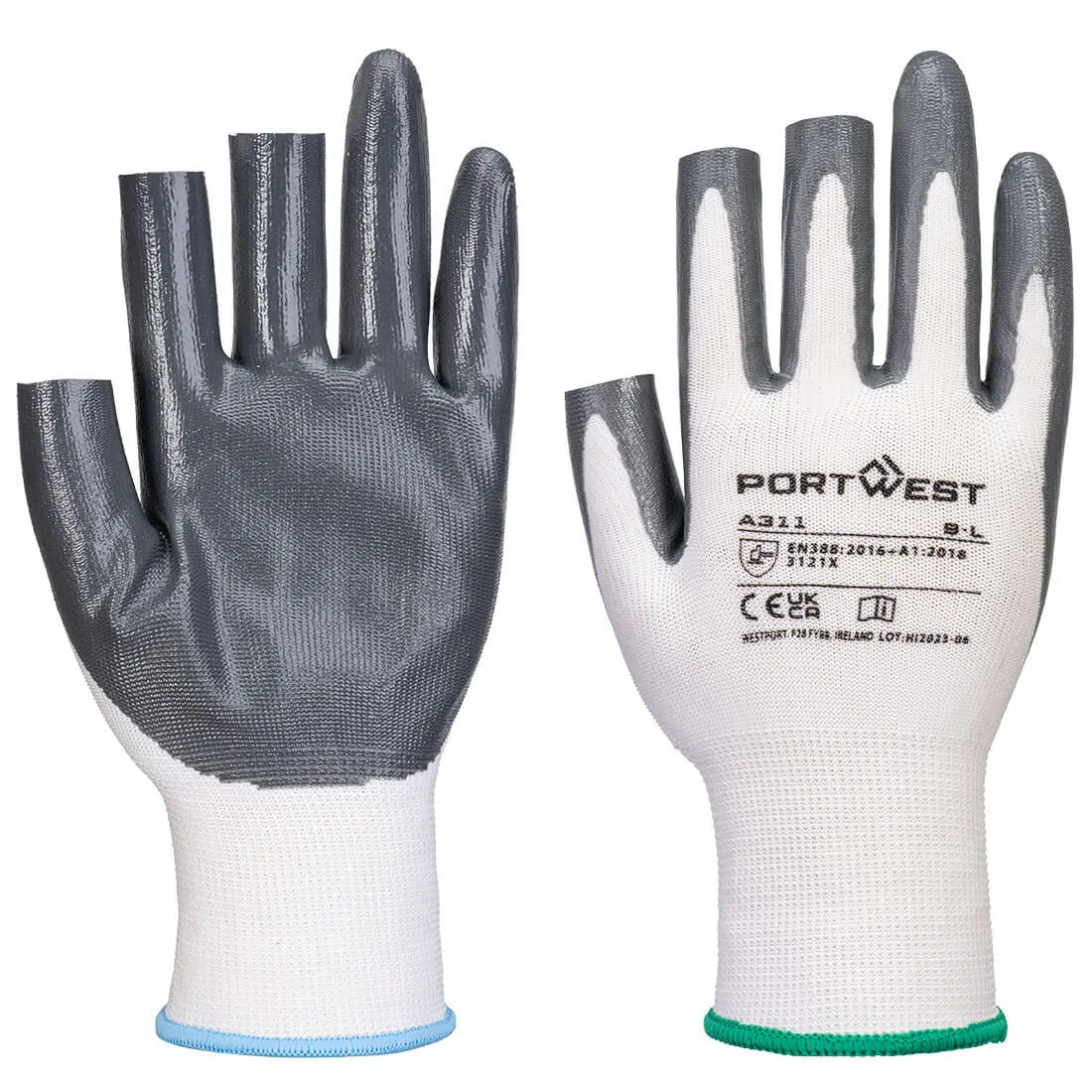 Grip 13 Nitril 3 Fingerlose Handschuhe (Pk12) A311 Workschutz.de