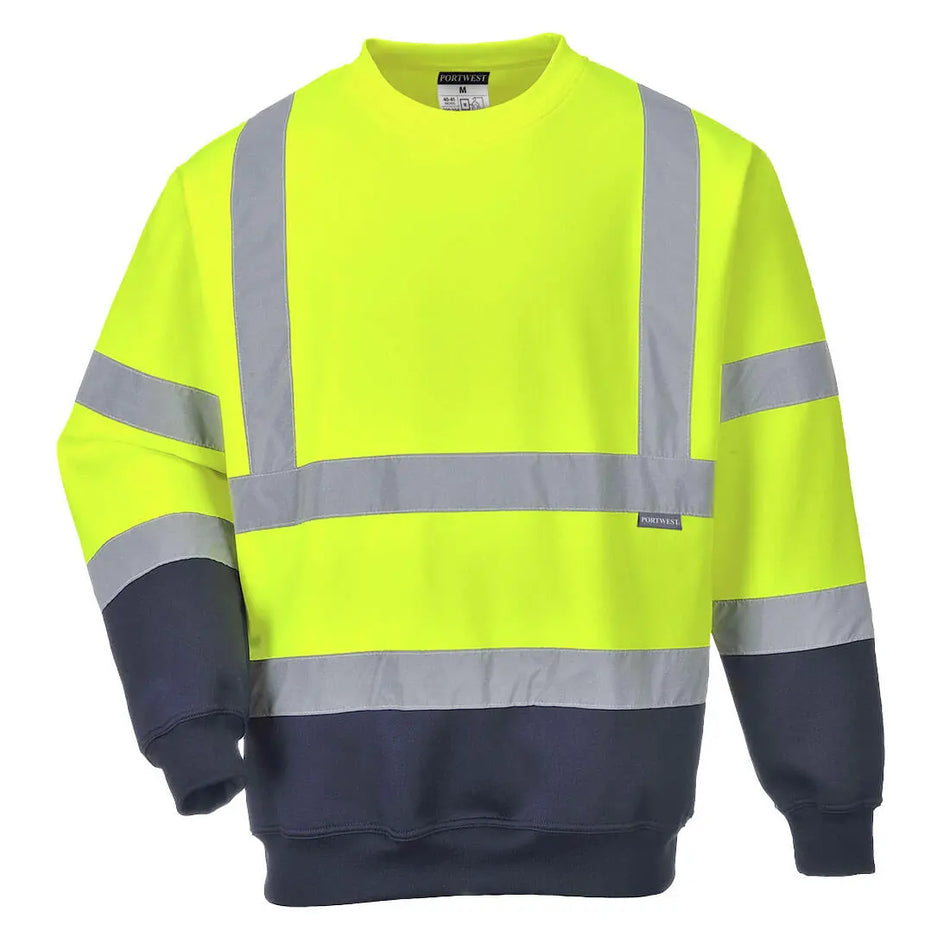 Warnschutz-Kontrast Sweatshirt B306 Workschutz.de