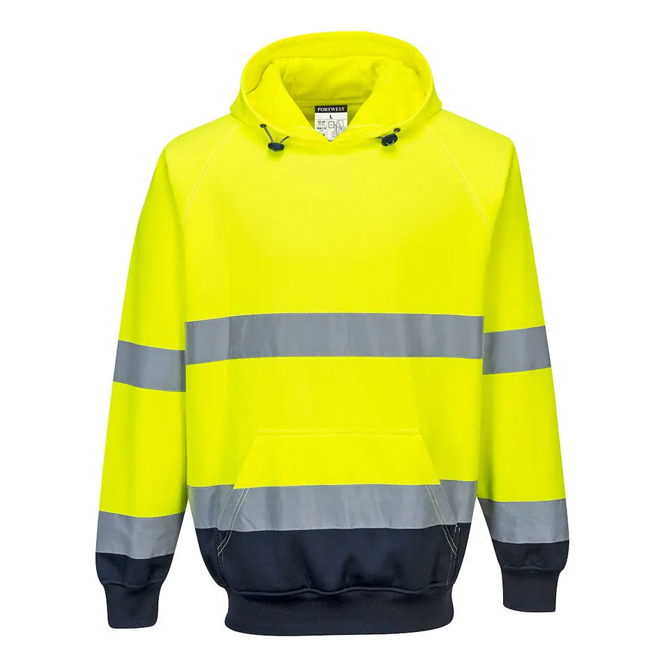 Warnschutz Kontrast Kapuzen- Sweatshirt B316 Workschutz.de