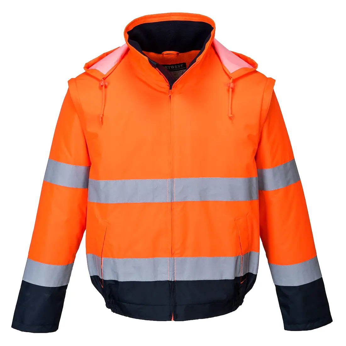 Leichte Warnschutz 2-in-1 Kontrast Pilotjacke Essential  C464 Workschutz.de