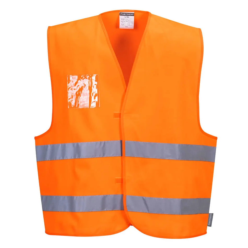 Warnschutzweste-Dual mit Ausweistasche C475 Workschutz.de