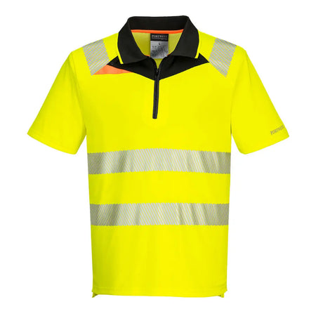 DX4 Warnschutz Polo Shirt mit Reißverschluss kurzarm DX412 Workschutz.de
