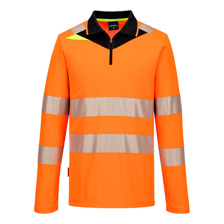 DX419 - DX4 Hi-Vis Polo Shirt mit Reißverschluss langarm - Workschutz.de