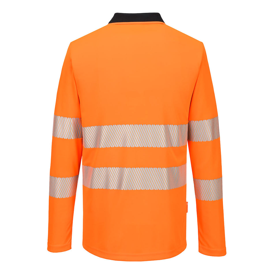 DX419 - DX4 Hi-Vis Polo Shirt mit Reißverschluss langarm - Workschutz.de