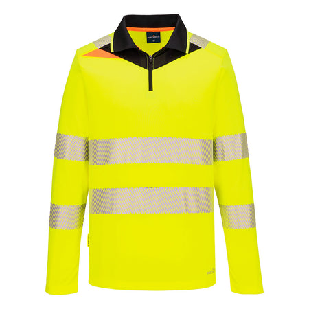 DX419 - DX4 Hi-Vis Polo Shirt mit Reißverschluss langarm - Workschutz.de