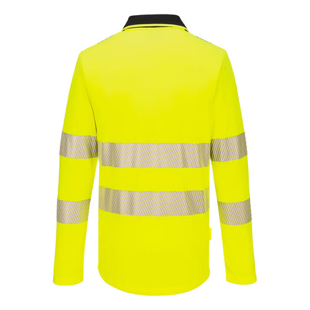 DX419 - DX4 Hi-Vis Polo Shirt mit Reißverschluss langarm - Workschutz.de