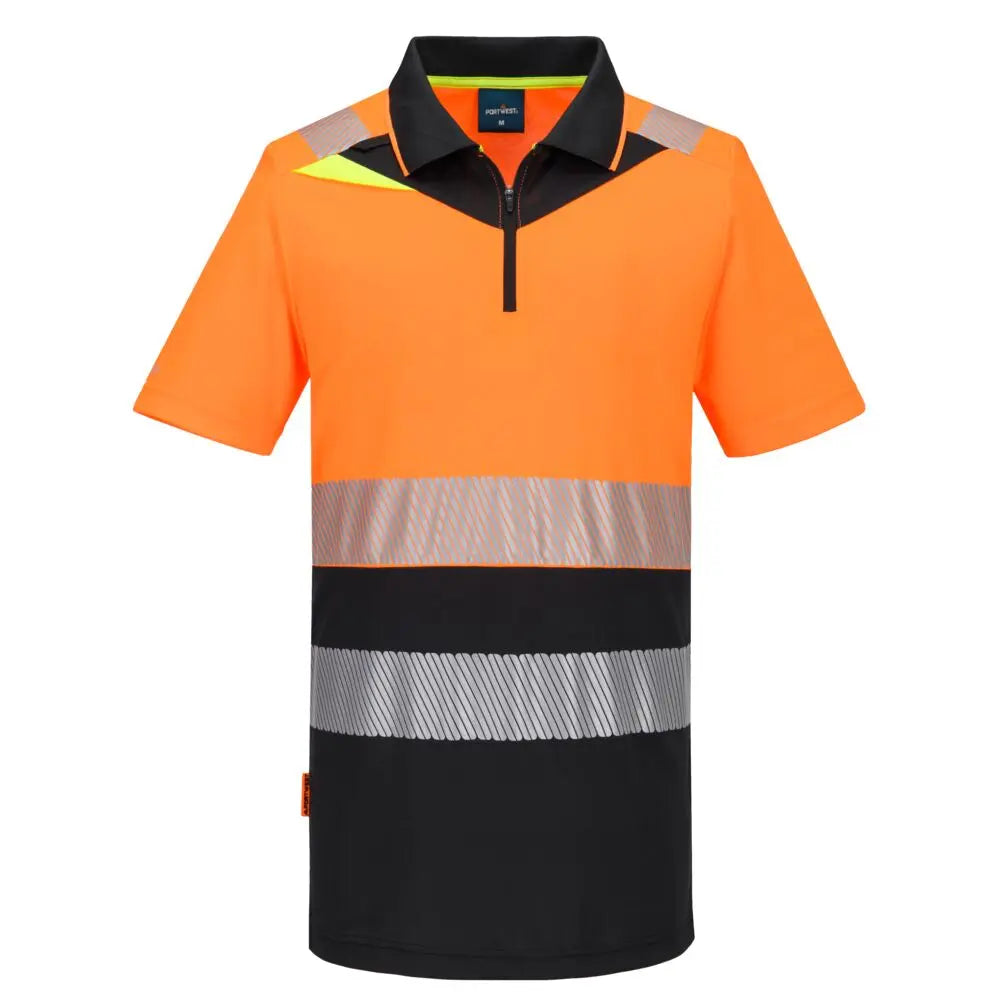 DX4 Hi-Vis Poloshirt mit Reißverschluss Klasse 1  DX435 
