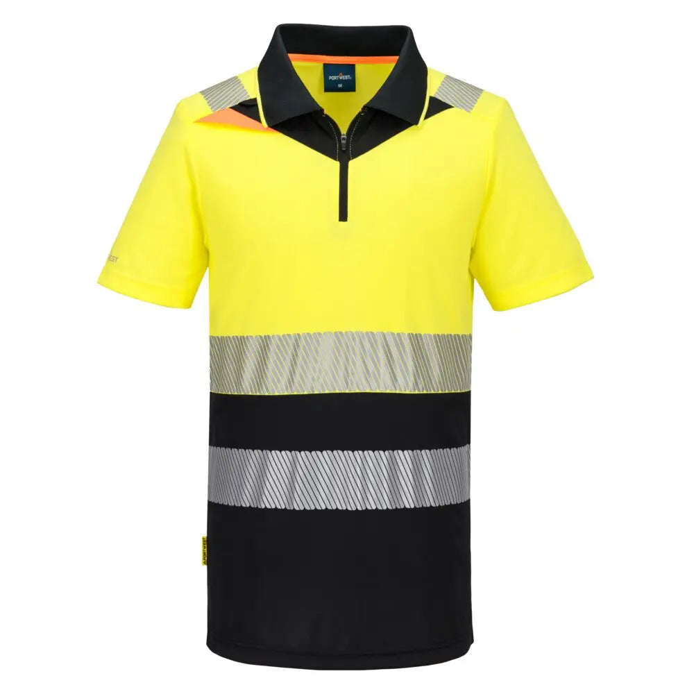 DX4 Hi-Vis Poloshirt mit Reißverschluss Klasse 1  DX435 