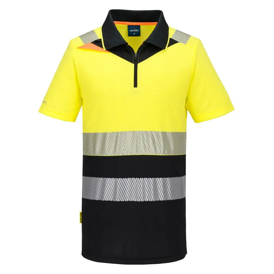 DX4 Hi-Vis Poloshirt mit Reißverschluss Klasse 1  DX435 