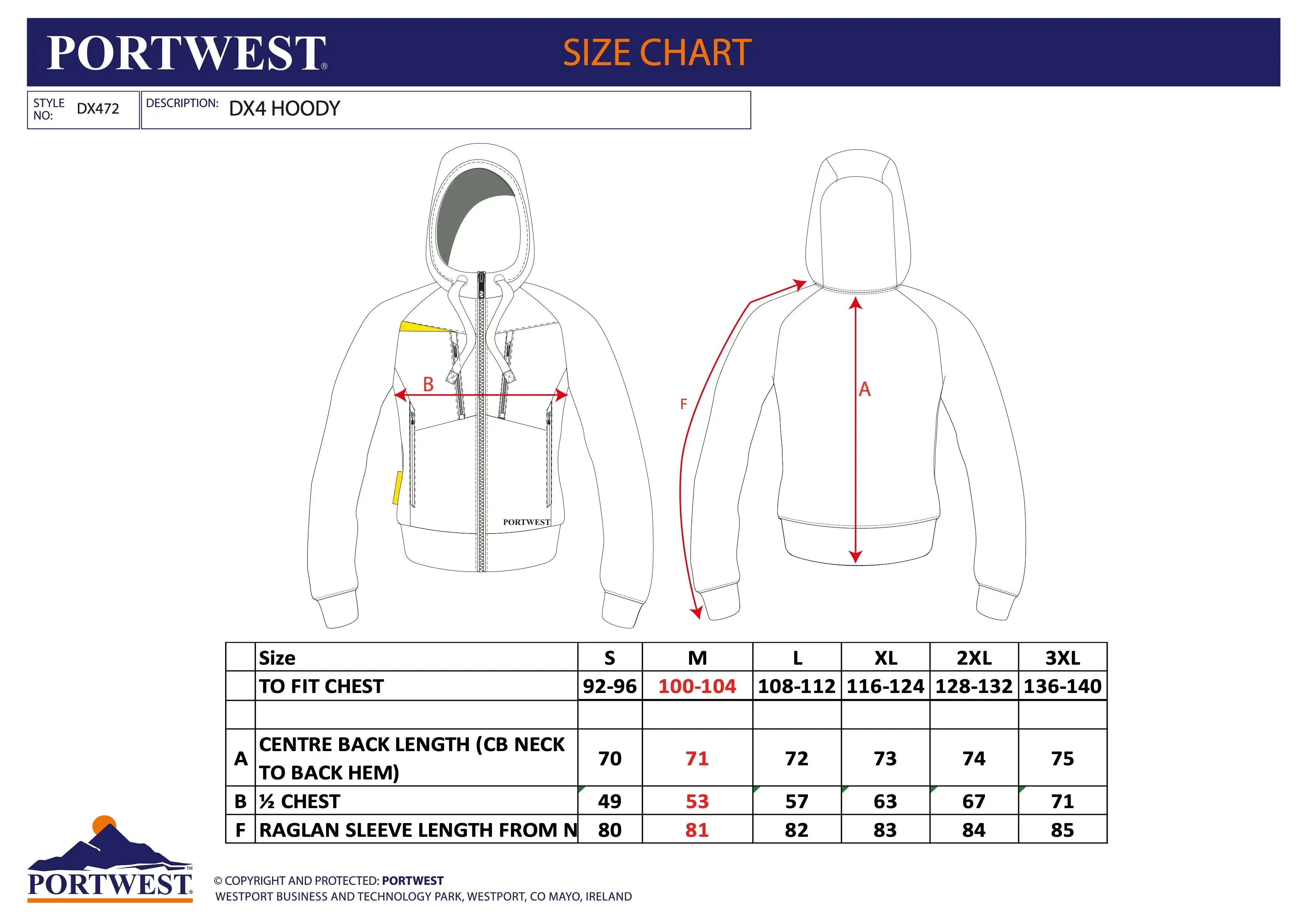 DX4 Hoodie mit Reißverschluss  DX472 Workschutz.de