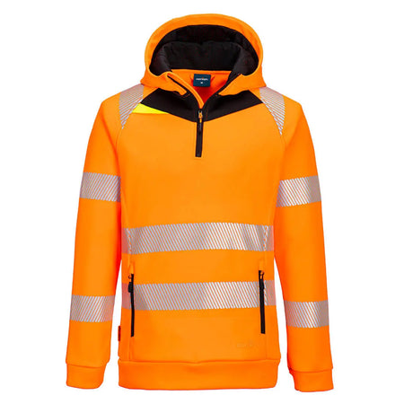 DX4 Warnschutz Kapuzenpullover mit 1/4 Reißverschluss DX482 Workschutz.de