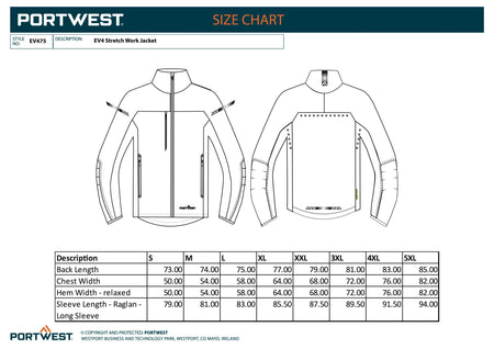 EV4 Stretch Arbeitsjacke EV475 Workschutz.de