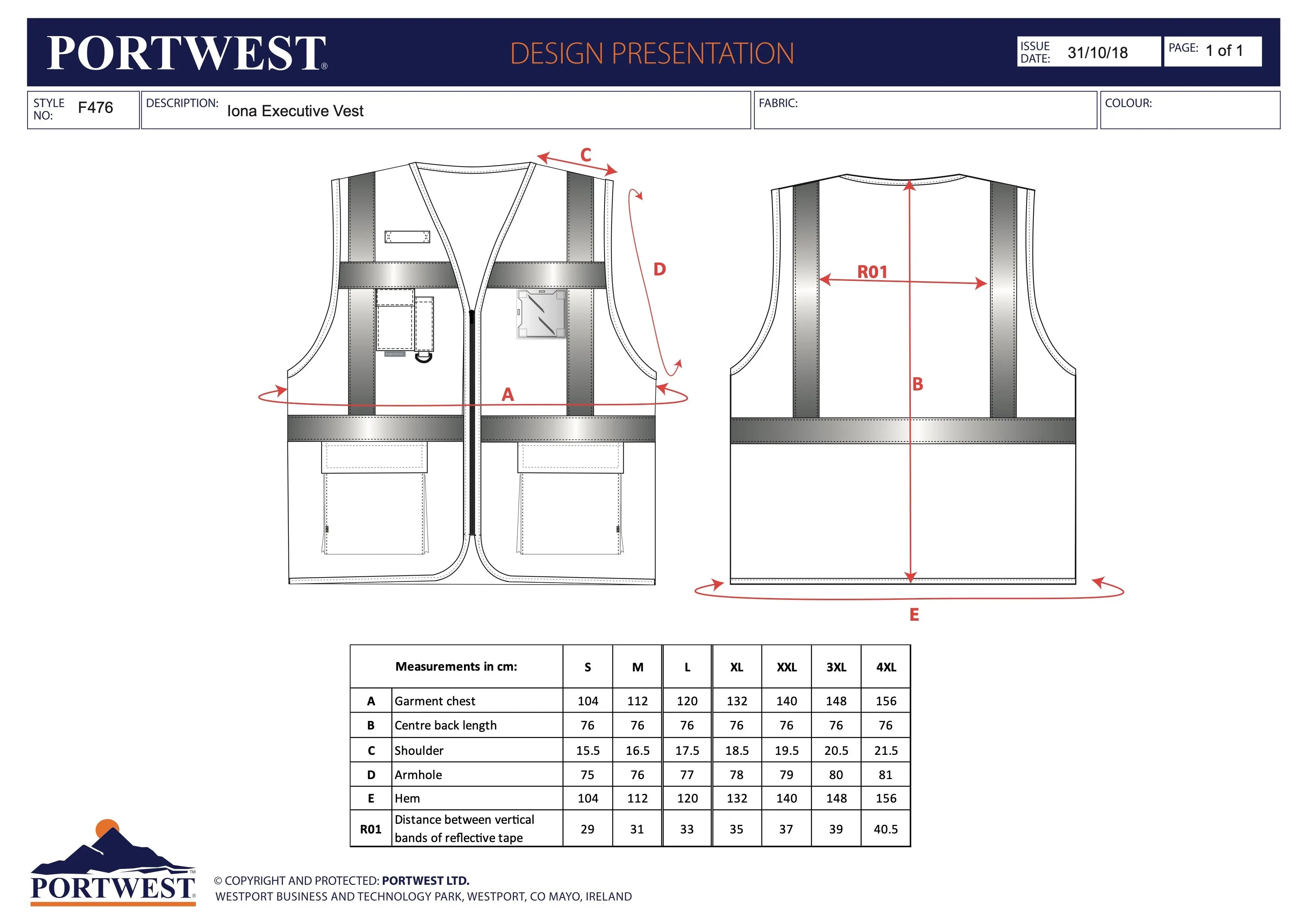 Iona Exekutiv Weste F476 Workschutz.de