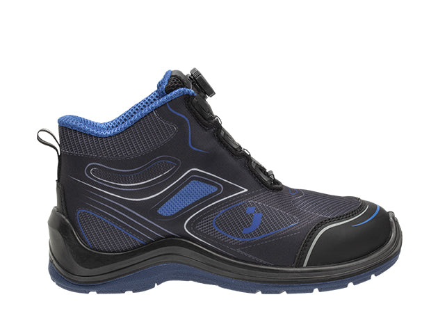 Sportlicher, halbhoher und metallfreier ESD-Sicherheitsschuh aus Textil mit TLS-Verschluss, Sportlicher, halbhoher und metallfreier ESD-Sicherheitsschuh aus Textil mit TLS-Verschluss