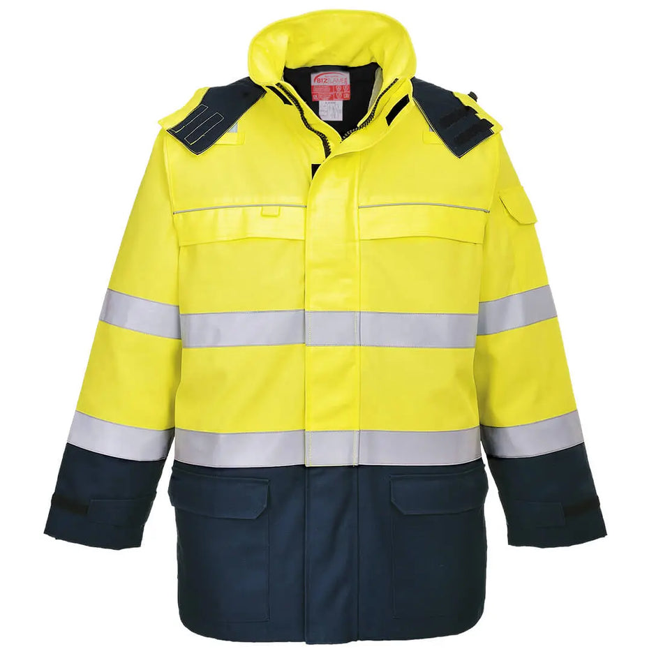 Bizflame Rain+ Warnschutz Jacke mit Lichtbogenschutz FR79 Workschutz.de