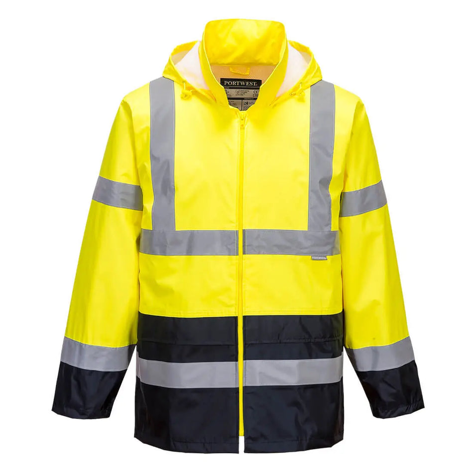 Klassische Kontrast Warnschutz-Regenjacke  H443 Workschutz.de