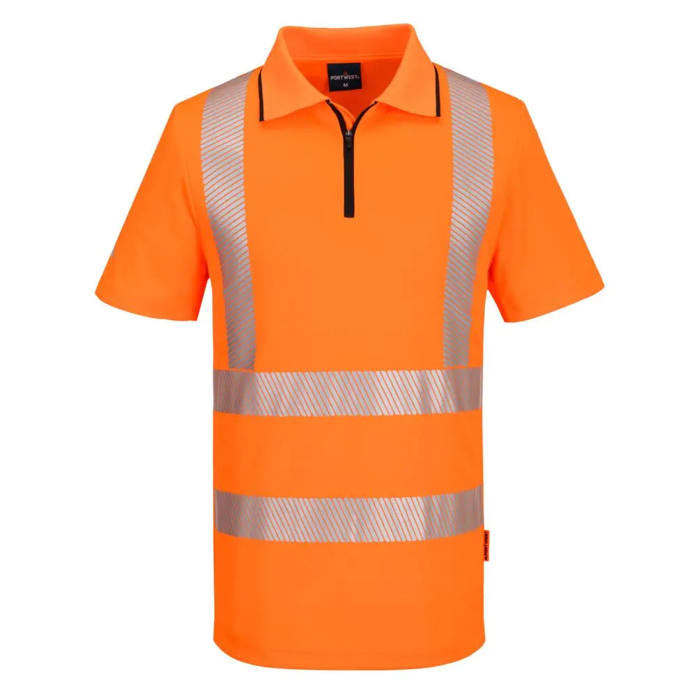 KX3 Sport Hi-Vis Polo Shirt mit Reißverschluss kurzarm KX302 