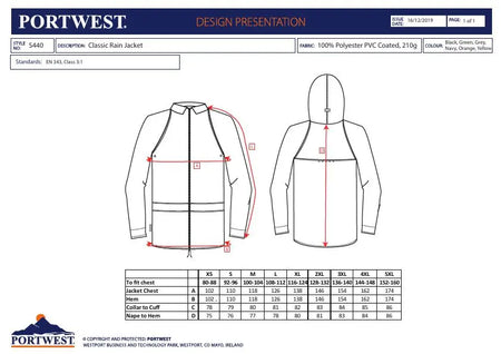 Klassische Regenjacke S440 Portwest