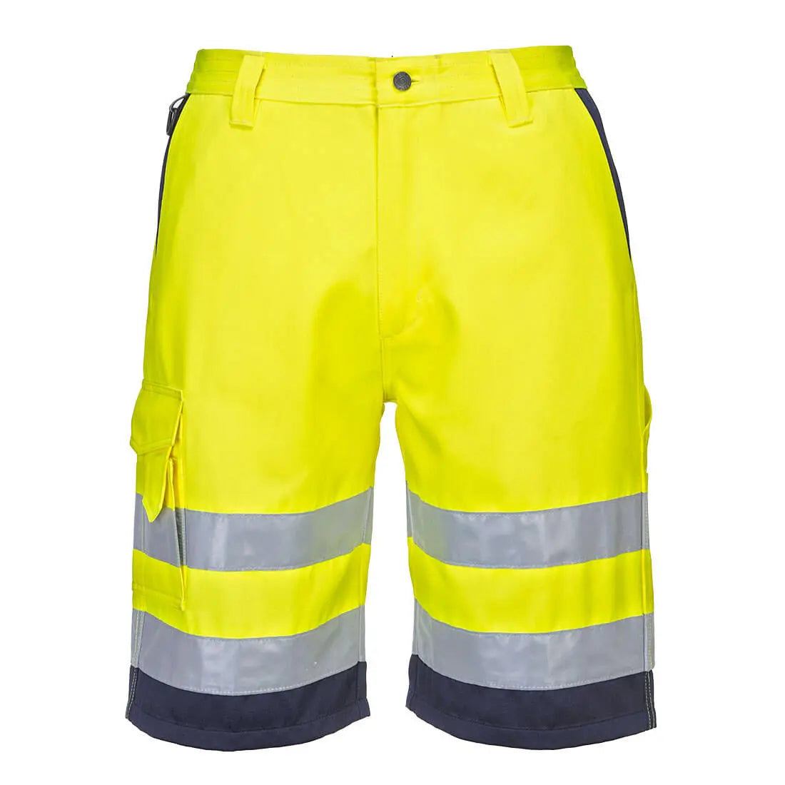 Leichte Warnschutz Mischgewebe-Shorts L043 Workschutz.de