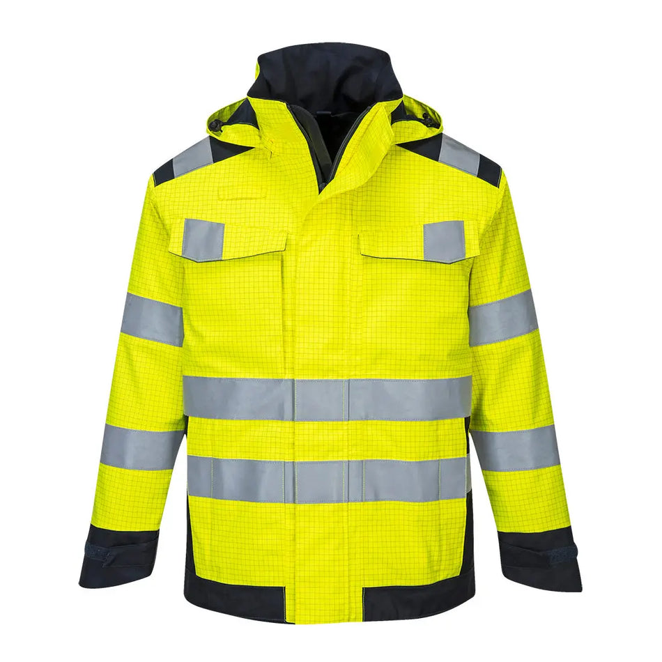 Modaflame Rain Multinorm Jacke mit Lichtbogen Schutz MV70 Workschutz.de