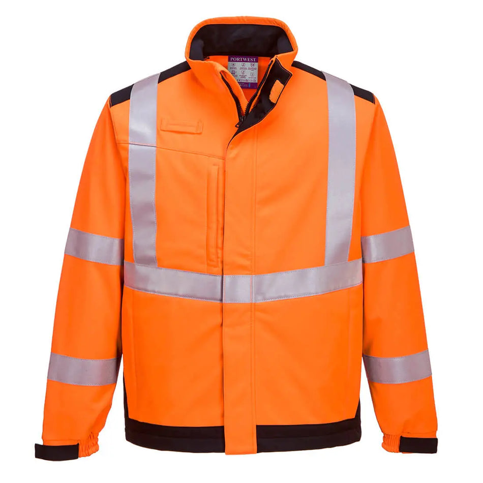 Modaflame Multinorm Softshelljacke mit Lichtbogen Schutz MV72 Workschutz.de