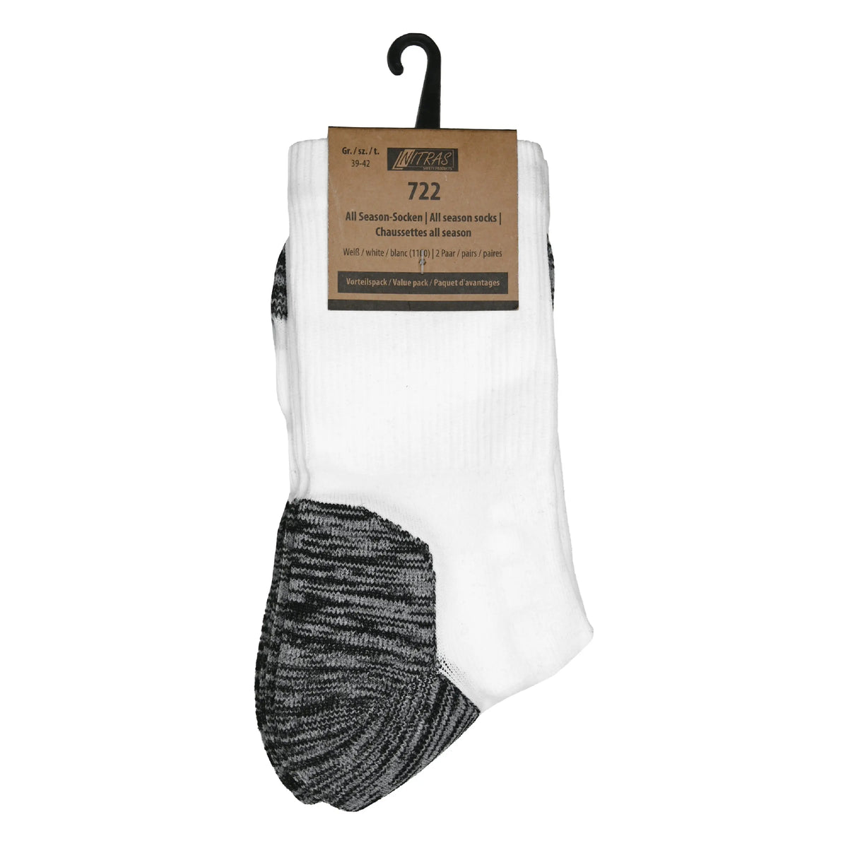 NITRAS All Season-Socken, weiß, OEKO-TEX NITRAS