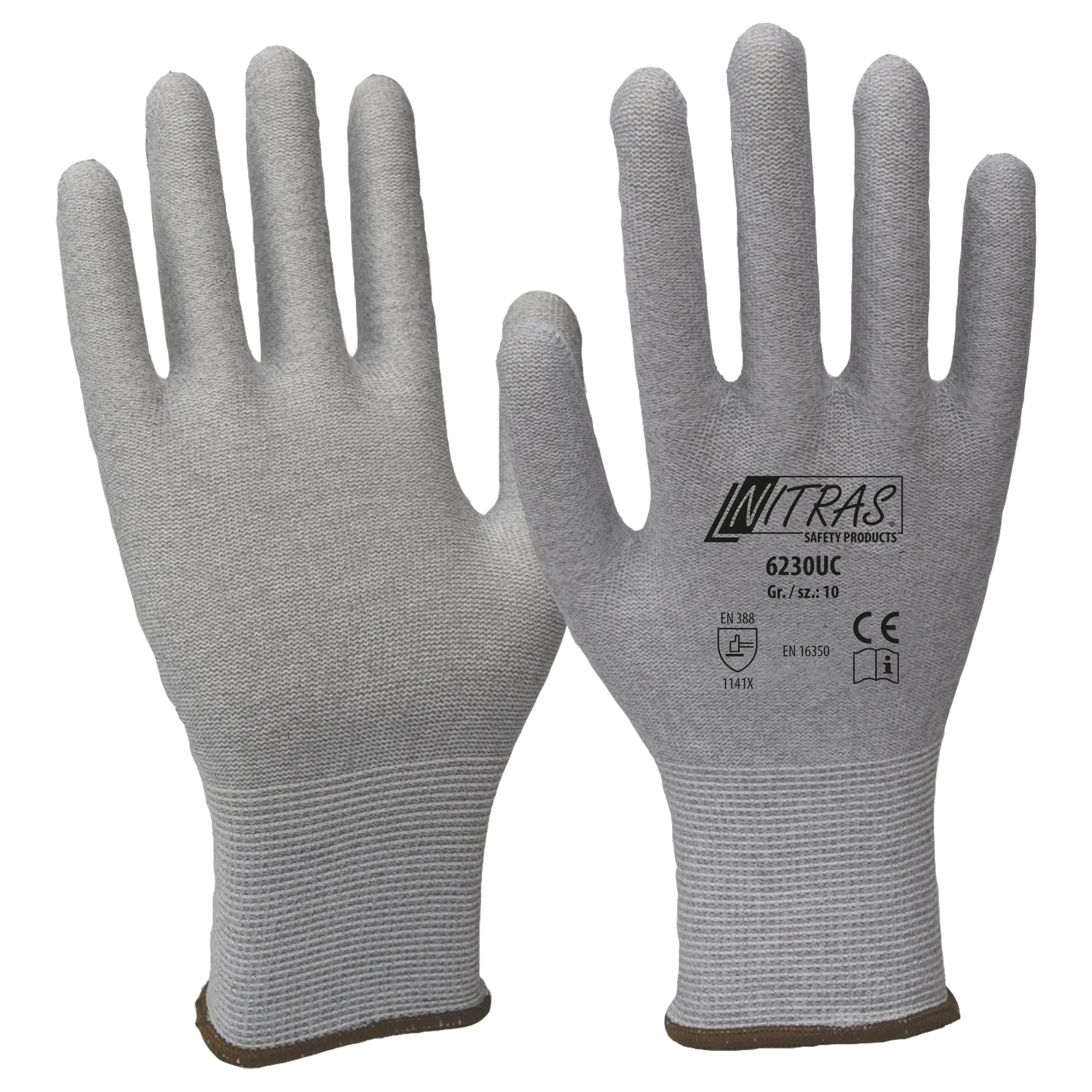 NITRAS Antistatikhandschuhe, grau, EN 388, EN 16350 NITRAS