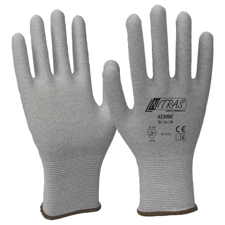 NITRAS Antistatikhandschuhe, grau, EN 388, EN 16350 NITRAS