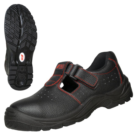 NITRAS BASIC STEP SA, S1P Sicherheitssandale, schwarz, EN ISO 20345 NITRAS