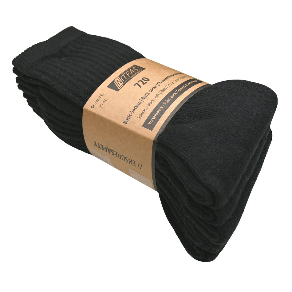 NITRAS Basic-Socken, schwarz, OEKO-TEX NITRAS